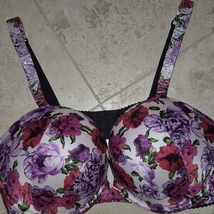Victoria's Secret Purple and Red Floral Bra